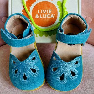 Livie & Luca Suede Petal Shoe Aqua Size 6